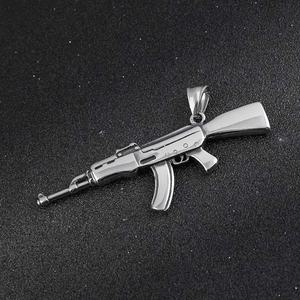 Pendentif Hip-Hop pour Homme en Acier Inoxydable, Pendentif Pistolet de Luxe Modèle AK pour Homme - Product Image 6