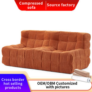 لفة فراغ ضغط الرجعية الهراء كسول كوردوروي الإسفنج الكامل غرفة المعيشة أريكة مزدوجة النسيج - Product Image 4