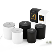 La nouvelle annonce Noël mat noir blanc luxe 8OZ 10OZ 12oz placage doré fond lourd verre or galvanoplastie bocaux à bougie