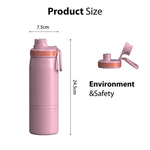 Bouteille de sport <span class=keywords><strong>OASE</strong></span> 20oz Bouteille d'eau isolée en acier inoxydable à double paroi avec large ouverture - Product Image 4