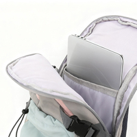 Sac à dos de randonnée léger en nylon décontracté personnalisé Fuliya, sac d'école de grande capacité pour les élèves du collège et du lycée, sac à dos de sport simple