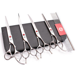 보라색 드래곤 개 미용 가위 6.5 "7" 일본 스테인레스 애완 동물 미용 청커 숱이 가위 동물 곡선 가위 Z3002 - Product Image 6