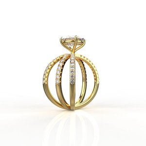 แหวนเพชรเม็ดเดี่ยวทอง 18K และ 14K พร้อมเพชรเพาะเลี้ยงในห้องปฏิบัติการขนาด 1.50 กะรัต ราคา 80 เซ็นต์ สำหรับงานแต่งงาน สินค้าขายส่งสำหรับสาวๆ - Product Image 2