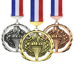 LY Honor Medals Factory Spot Supply OEM Preço por atacado Lembranças Congressional Blank Copy Alta Honra Academic Metal Honor Medal