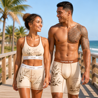 Vente en gros de caleçons et boxers pour hommes Sweet Morning personnalisés, doux, respirants, à séchage rapide, en tissu tricoté, sous-vêtements pour couples
