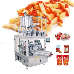 Automatic tomato paste pepper sauce ketchup pouch filling packing machine