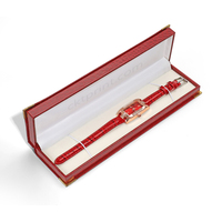 Boîte d'emballage de bijoux cadeau en carton personnalisé avec texture crocodile rouge faveur de mariage