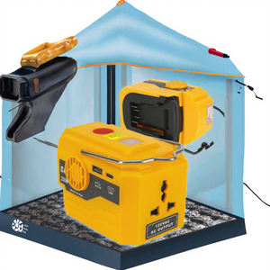 Inversor de Corriente Eléctrico de 18V CC a 110V/220V CA, 200W, con Puerto QC2.0 y Tipo-C, Cable Retráctil para Uso con Teléfonos Móviles - Product Image 3