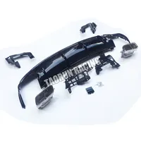 Diffuseur de pare-chocs arrière noir brillant ABS C117 avec embouts d'échappement pour Benz W117 CLA200 CLA260 CLA45 avec paquet Amg 13-19