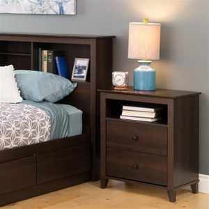Bán buôn gỗ mộc mạc sườn núi trang trại đêm đứng với 2 ngăn kéo và mở cubby, bàn cạnh giường ngủ bằng gỗ cho phòng ngủ - Product Image 4