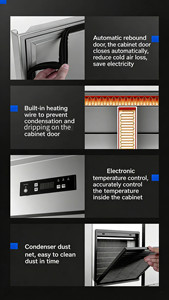 Réfrigérateur Commercial 1/2/3 Portes, Table de Préparation Sandwichs et Salades, Congélateur de Cuisine, Plateforme en Acier Inoxydable, Meilleures Ventes - Product Image 4