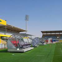Banc de Reserves de Football de Luxe à 2 Niveaux, Abri Portable pour Substituts et Joueurs DPY-VIP 2-24 Places