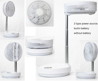 Ventilateur pliable à circulation d'air debout télécommandé rechargeable pour le camping