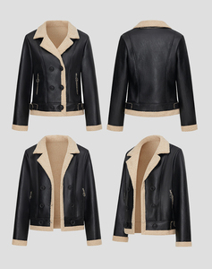 Ajouter un <span class=keywords><strong>manteau</strong></span> en <span class=keywords><strong>cuir</strong></span> épais polaire femmes nouvelle veste en <span class=keywords><strong>cuir</strong></span> d'hiver pour femmes fourrure PU un <span class=keywords><strong>manteau</strong></span> en <span class=keywords><strong>cuir</strong></span> <span class=keywords><strong>femme</strong></span> - Product Image 3
