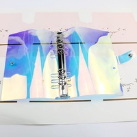 Pince à paillettes pour carnet de notes A5 A6 A7, avec laser arc-en-ciel, Transparent, en PVC, feuille ample, agenda, pince, fournitures de bureau
