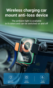 Dispositif de charge rapide intelligent 15W anti-perte Support de voiture sans fil populaire avec support de téléphone portable à navigation facile - Product Image 6