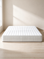 Matelas à ressorts ensachés individuels blancs à fermeté moyenne