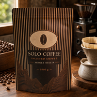 Emballage Doypack à haute barrière avec surface lisse pour mélanges de café de spécialité et feuilles de thé de qualité supérieure, pour un branding créatif