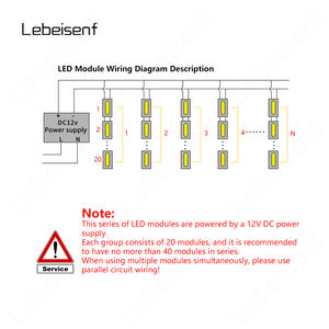 Module LED <span class=keywords><strong>76</strong></span>*20mm Lumière Monochrome Lampe ABS Moulé par Injection avec Couvercle Transparent en PC Basse Tension CC 12V 2W Puce COB - Product Image 6