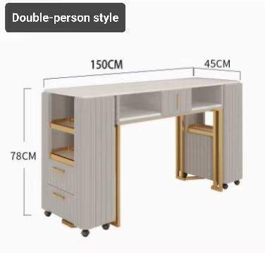 โต๊ะทำเล็บ 150*45*78 ไม่มีเครื่องดูดฝุ่น