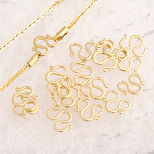 W-Shaped Stainless Steel Jewelry Connector With <b>Hook</b> For Necklace Making Plated Gold Silver Color - Product Image 3