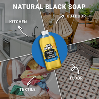 Nettoyant Dégraissant Écologique Ecocert au Savon Noir Naturel pour Sols de Salle de Bain avec Brillance des Surfaces – Écoresponsable, Durable, Marque Blanche