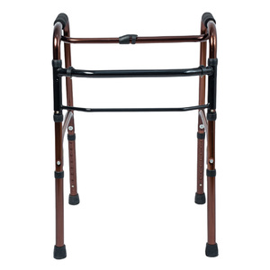 Folding Aluminum Alloy <b>Walker</b> Height Adjustable Anti Slip For Elderly And <b>Disabled</b> Patients Lightweight Durable Walking Aid - Product Image 1