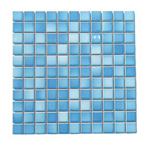 Nouveau producteur chine usine dégradé de couleur bleu brillant émaillé céramique mosaïque piscine carreaux de porcelaine - Product Image 1