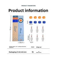 Pochette de jeu de boules, mini-jeu de bowling, jeu de boccia de table, jeu de curling de table, en matériau ABS, emballage en boîte couleur, pour la compétition