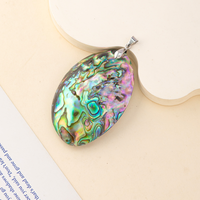 Pendentif en coquille d'ormeau naturelle, pendentif en pierre précieuse en forme de larme pour la fabrication de bijoux, vente en gros d'accessoires de bijoux en pierre naturelle