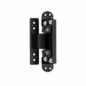 Bisagra Oculta Ajustable 3D Delgada de 140x28mm, Bisagra Invisible de un Solo Lado, Aleación de Zinc Negro Mate para Puerta Interior de Aluminio - Product Image 1