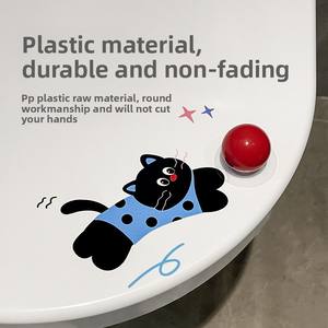 Lève-couvercle de toilettes pour la maison, poignée relevable créative pour éviter d'empoigner le couvercle directement, gadget pratique - Product Image 3