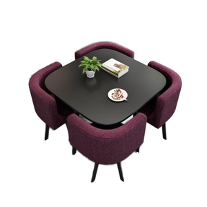 Harga pabrik furnitur ruang makan grosir meja makan mode marmer dan Set kursi untuk furnitur rumah - Product Image 5