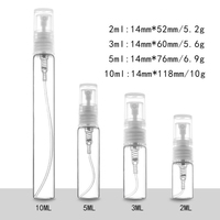 Parfum Tester Vial 2ml 3ml 5ml 10ml botol kaca isi ulang sampel parfum kosong botol semprot kaca Mini