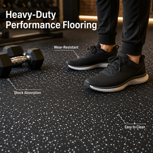 Tapete de Gimnasio de EPDM+SBR de 15 mm de Grosor, Antideslizante, Insonorizante, Duradero, con Logotipo Personalizado en Color para Gimnasio, Área de Juegos, Escuela - Product Image 2