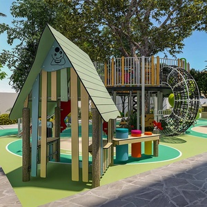 Thiết kế trung tâm chơi ngoài trời với thiết bị sân chơi trường học và thiết bị trượt trẻ em - Product Image 6