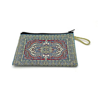 Dompet Gaya Karpet Tradisional, Kantong Vintage Bermotif Etnik, Tempat Uang Receh, Hadiah untuk Wanita, Kantong Kanvas Jacquard, Dompet Koin Turki