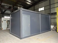 Cabine de bureau et de vie modulaire portable de 20 pieds à montage rapide, avec structure en acier galvanisé, pour chantier de construction ou dortoir