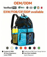 Sac à dos de natation en maille d'été avec fermeture à cordon - Sac de plage unisexe pour le sport et les activités de plein air, écologique et portable
