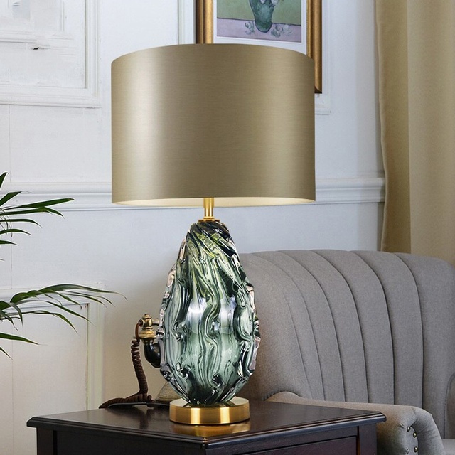 Decorative Modern Desk Lamps Italian Led Luxury Hand Blown Glass Table Lamp for Hotel Bedside