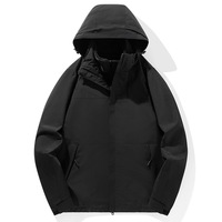 Veste coupe-vent imperméable à capuche zippée pour homme, taille plus, personnalisable, pour l'hiver et les activités de plein air