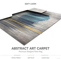 Tapis moderne en polyester tissé à poils coupés, motif géométrique, pour hôtel, chambre, salon, voyage, porte, voiture, prière
