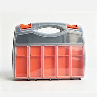 Boîte de rangement multi-compartiments pour composants et pièces de quincaillerie avec couvercle transparent, pour l'organisation des accessoires d'atelier
