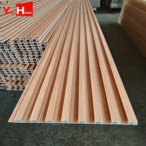 Décoration murale 3D en lattes, panneau mural en WPC à grain de <span class=keywords><strong>bois</strong></span>, panneau à lamelles en PVC, panneaux muraux <span class=keywords><strong>pour</strong></span> la décoration intérieure - Product Image 2