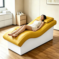 Lit de beauté confortable au design épuré en PVC – Idéal pour le spa, les massages, le nettoyage des oreilles, le soin du visage, la manucure et la physiothérapie