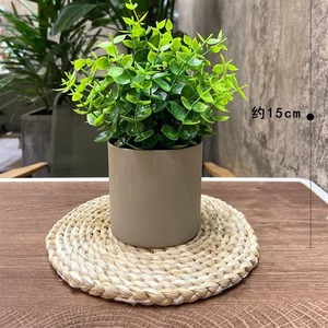 Mini-plantes artificielles en pot 18 cm, décorations de bureau en plastique eucalyptus pour la maison, le bureau et le salon - Product Image 4