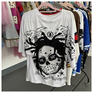 เสื้อยืดฮิปฮอปของผู้ชายเสื้อยืดแขนสั้นทรงหลวมคุณภาพดีจัดส่งแบบสุ่ม - Product Image 3