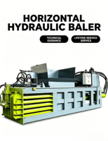 Compacteur horizontal industriel robuste pour déchets, moteur 18,5 kW, pour le recyclage des alliages d'aluminium et de l'acier inoxydable