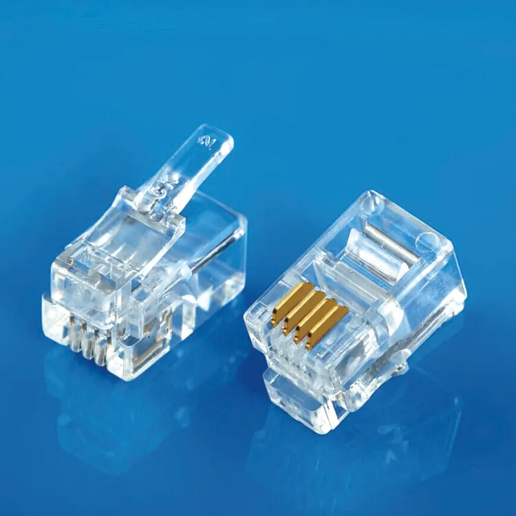 Prise modulaire Ethernet Rj11 Rj12 4P4C 6P6C UTP connecteur de fil téléphonique 100 pièces