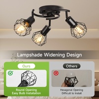Luminaire de plafond moderne en cage métallique pour salle à manger, cuisine, lustres et lampes suspendues modernes nordiques/lampe suspendue/spots